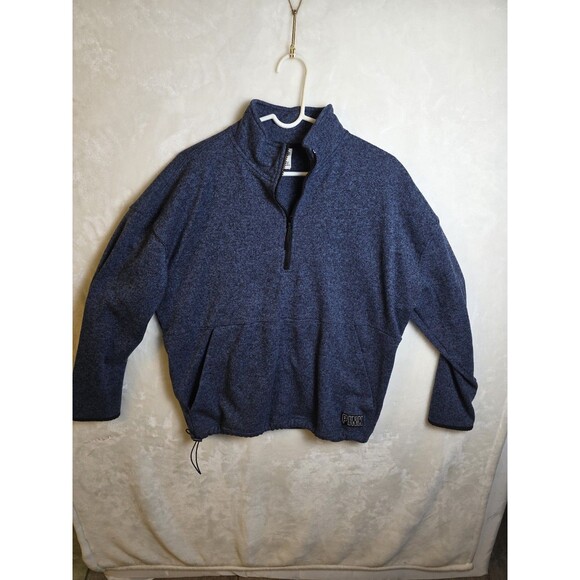 Victoria's‎ Secret Pink Women's Medium 3/4 Zip Blue Long Sleeve Collared - Picture 1 of 5